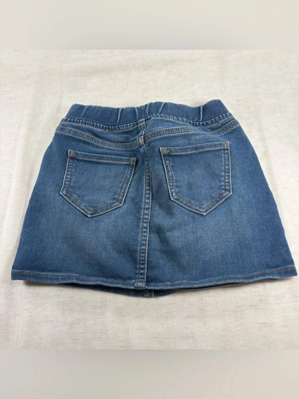 GAP Girls Denim Skirt with Knit Waist - Dark Blue